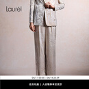 Laurèl【桑蚕丝】26春新款Coral渐变珊瑚艺术西裤LWL372K07800 驼色织提花绣花 XS