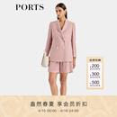 PORTS宝姿女装2026春夏新款短裤LU8P099VWF057 微醺粉 S （4）