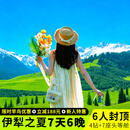 新疆伊犁旅游7天6晚跟团游赛里木湖+那拉提+库尔德宁+孟克特古道+唐布拉百里画廊+夏塔2-6人纯玩小团 伊宁起止丨大七座头等舱丨4钻酒店+那拉提篝火民宿 4月29日-5月10日（天天发班） 成人
