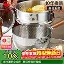 三四钢雪平锅内层316L不锈钢奶锅辅食小汤锅泡面煮锅20cm食品级一体成型