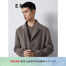 ERDOS 西装领通勤风中长款磨边加厚外套单排扣商务休闲男大衣 羊卓雍措 185/104A/XXL