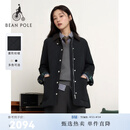 beanpole【新品】滨波2026年春季女士过度季菱形绗缝时尚优雅休闲通勤棉服 黑色 S 160/84A