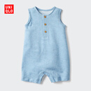 优衣库婴幼儿宝宝爬爬服/无袖婴儿衣服连体衣26春夏新款486090 63 天蓝色 90cm