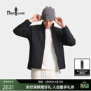 比音勒芬【轻量防水透湿】秋冬款男士休闲通勤户外保暖立领棉服外套短款 07黑色 M （100）