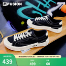 FILA FUSION斐乐男鞋POP帆布鞋潮牌男子潮流板鞋街拍运动休闲鞋男 黑-BK 41