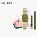 LOLA ROSE罗拉玫瑰【汤唯同款】方糖小绿表手表女士百搭轻奢女表生日礼物女