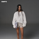 SMFK未来镜像长袖上衣薄款卫衣宽松简约上衣 CP001B2 云白 CP001W2 S