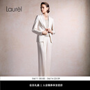 Laurèl【23MM丝毛斜纹绸】26夏新款凯特王妃西裤LWL372K07900 香槟杏 XS