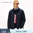 Tommy Hilfiger【防水】秋冬男美式潮流菱格灯芯绒衬衫领轻薄棉服夹克外套 藏青色DW5 S （推荐：120-135斤）