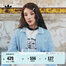 adidas宋雨琦同款经典复古针织开衫女秋冬阿迪达斯官方三叶草   粉蓝   M