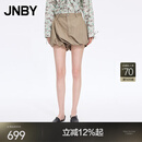 江南布衣（JNBY）【商场同款】26春新品短裤花苞灯笼裤日常宽松棉质5Q3E14360 261/灰卡其 L