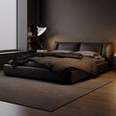 芝华仕意式极简真皮床现代简约主卧大床高端大气1米8双人储物床软包婚床 真皮床【已全部套餐免费升级顶配版】 1500mm*2000mm框架结构