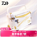 达亿瓦（DAIWA）25新款 一击 带升降脚钓箱 带配件多功能可坐人免安装钓鱼箱 29L 【满配右手版】29升-白x金 外尺寸约52.5x30x36.5cm