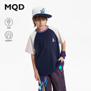 马骑顿【吸湿速干】MQD童装男童T恤2026夏季新款儿童抗菌凉感短袖上衣 藏青 160