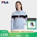 FILA 斐乐官方女士编织外套2026春新款时尚休闲基础拉链毛衣开衫 纯真蓝-LB L 170/88A/L