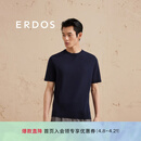 ERDOS 圆领针织衫套衫羊毛柔软舒适松弛短袖男羊毛衫 藏蓝 180/100A/XL
