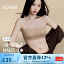 ubras虞书欣同款无痕妥妥杯肩带抹胸防滑透气大小胸粉底液内衣文胸 隐形肤（原肤裸） 【虞书欣同款】 M A75/B75/C75