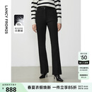 朗姿霍尔多巴吉白鹅绒微喇外穿加厚黑色女士羽绒裤长裤 黑色 S