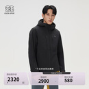 KOLON SPORT/可隆户外冲锋衣2级 男子透湿防风耐磨2L防水夹克 LHJK6MNT01-BK 黑色 L 175/96A