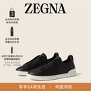 Zegna【明星同款】杰尼亚男鞋Triple Stitch™SECONDSKIN奢华休闲鞋 黑色 42.5 (8.5)