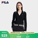 FILA 斐乐官方女士编织外套2026春新款休闲假两件学院风毛衣开衫 传奇蓝-NV M 165/84A/M