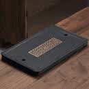 茶盘桌面专用最新款2026高档大气家用小茶台茶托盘干泡茶盘小型庭 【大】古窗黑长方晶岩砖茶盘(蓄排两用)51*31