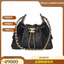 香奈儿25bag系列26c 26年新款mini女士手提单肩包 金色双c链条 明星同款 黑色金链 22*12*20cm