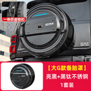 千希【猎鹰V27】适配26款奇瑞iCAR V27备胎罩改装寸加厚不锈钢后外壳 icar V27大G款备胎罩亮黑+不锈钢黑钛配安装 iCARV27