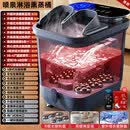 奥克斯（AUX）泡脚桶电动按摩恒温加热洗脚盆全自动家用高深桶养生足浴器 【喷泉淋浴熏蒸桶-黑】喷泉足浴+蓝光+高清防水触控屏+