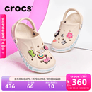 卡骆驰（CROCS）贝雅卡骆班洞洞鞋轻便耐磨一脚蹬休闲鞋女鞋时尚沙滩鞋|205089 冬日白/彩色-1LI 37 /38(230mm)