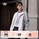 adidas宽松日常舒适运动夹克外套男女春季新款阿迪达斯官方三叶草   浅灰 (推荐选大一码)   M
