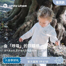 white wheat儿童26春季新款翻领衬衫男童女童春秋童装T恤宝宝外出纯棉衬衣 米白 100