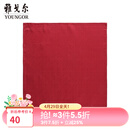 雅戈尔（YOUNGOR）丝巾男士经典口袋丝巾优质涤丝面料经典丝巾装饰方巾商场同款 暗红 均码