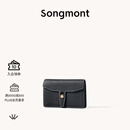 Songmont山下有松循迹系列钱包设计师款皮夹短款卡包夹礼物男女零钱包 烟墨黑
