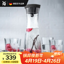 WMF 德国福腾宝进口玻璃冷水瓶水杯 凉水瓶凉水壶玻璃杯玻璃水瓶 1L倒水杯（亮黑色）
