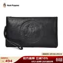 暇步士（Hush Puppies）手包男士休闲经典狗狗标志商务出差真皮大容量手拿包生日礼物