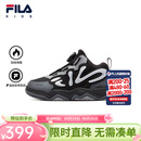FILA儿童童鞋棉靴2025年冬季男女小童儿童加绒mambo棉鞋 黑/城堡灰-BC 28