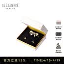 亚历山大（ALEXANDRE DE PARIS）8公分戴安娜迷你抓夹礼盒套盒发饰蝴蝶发夹女朋友礼物 X米色