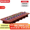 荣将油漆会议桌长方形长条桌6.0米含20橡木老板椅京东自营