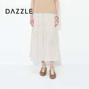 DAZZLE【热销补货】DAZZLE地素半裙夏重工打褶芭蕾风流光半身裙女 白色 M