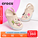 卡骆驰（CROCS）贝雅卡骆班洞洞鞋轻便耐磨一脚蹬休闲鞋女鞋时尚沙滩鞋|205089 冬日白/彩色-1LI 37 /38(230mm)