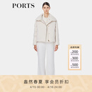 PORTS宝姿女装秋季新款简约奶白短款羽绒服LQ9U059WZP019 奶白色 L （8）