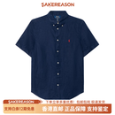 RALPH LAUREN 拉夫劳伦Polo衫 亚麻短袖刺绣小马 儿童款 纽波特海军 L 原装礼袋