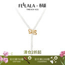 翡拉拉（fellala）原创设计缎带小众蝴蝶结珍珠项链女高级感毛衣链结婚首饰礼物