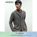 ERDOS 弹力宽松简约大气外套翻领翻花干练雅致通勤男开衫羊绒衫 奶咖色 XL 180/100A