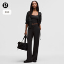 lululemon丨Groove 女士高腰阔腿裤 *常规款 LW5INBS 黑色 XS /4