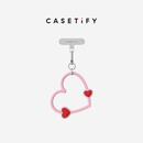 CASETIFY 心形手机腕带  多功能手机挂环腕带 热情粉 