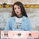 adidas宋雨琦同款经典复古针织开衫女秋冬阿迪达斯官方三叶草   粉蓝   M