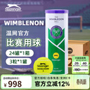 史莱辛格（Slazenger）网球温网官方用球豹子球耐打高弹训练球专业比赛球练习球铁罐装 3粒装铁罐-整箱24筒【340981】