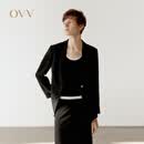 OVV女套装西服上衣GTXEJ15004A 赫本黑 160/84A(M)